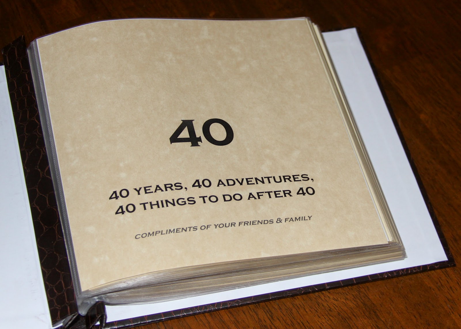 Sometimes Creative 40th Birthday Bucket List Scrapbook